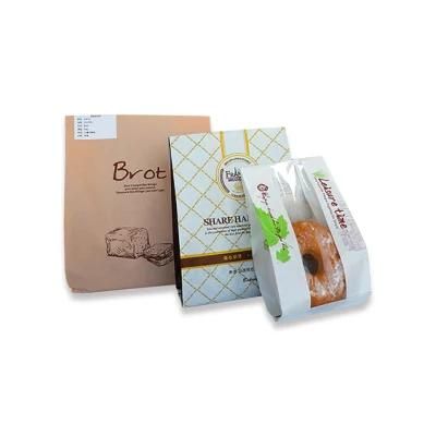 Food Grade Bread Sandwich Donut Packing Paper Bag with Window for Bakery