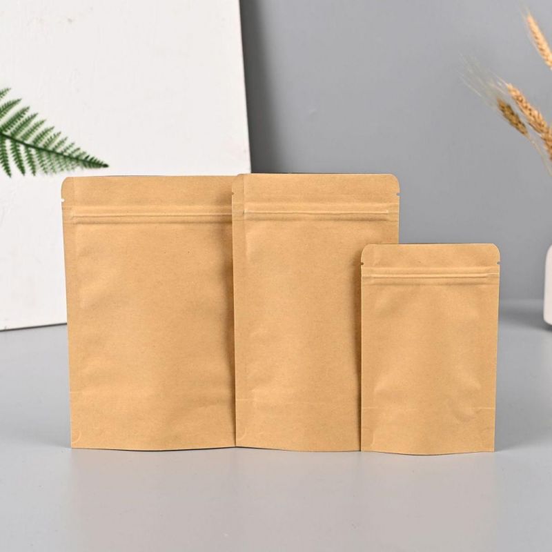 Stand up Paper Bag with Clear Window and Zipper