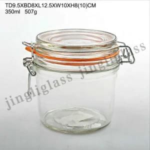 350 Ml Clip Cap Glass Jar / Air Tight Storage Jar