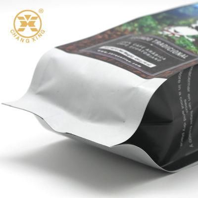 Custom Size 1kg Quad Side Seal Coffee Bag Packaging Bags Custom Printed with Valve