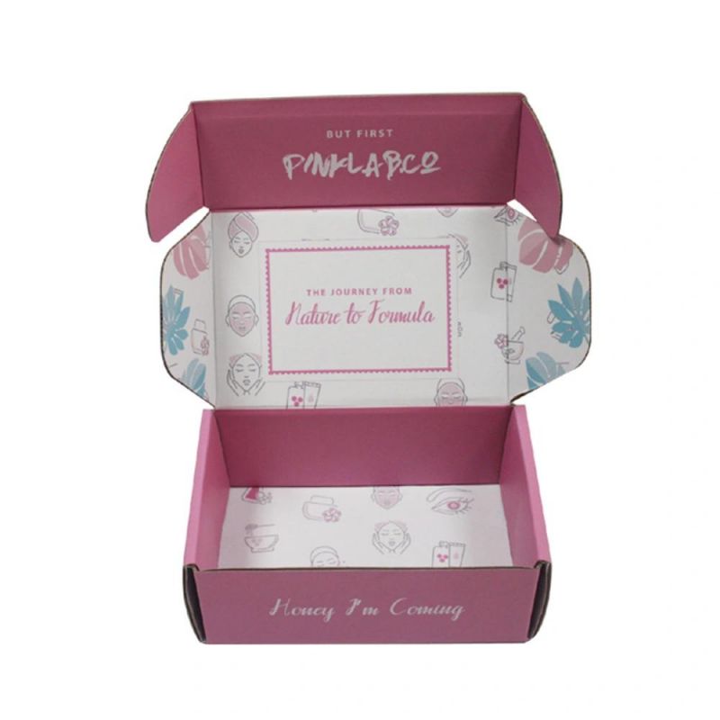 Customized T Shirt Packaging Boxes Small Glossy Paper Package Custom Corrugated Fold Compartment Thick Paper Box with Logo Print