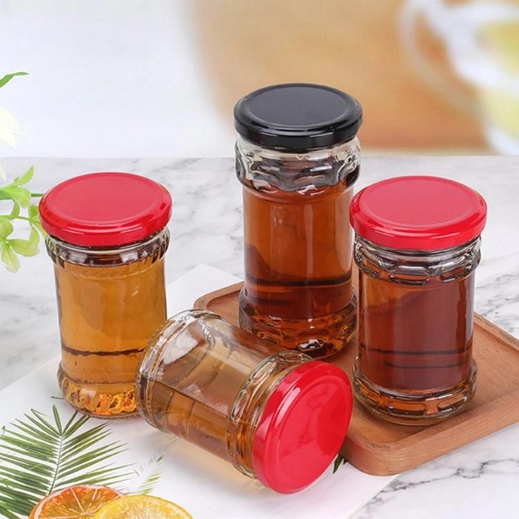 Round 400g Honey Food Grade Honey Spice Glass Jars Container