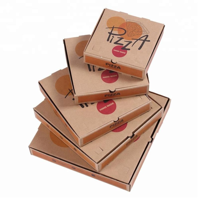 Custom Print Size Logo Paper Pizza Box
