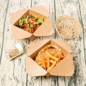 Wholesale Burger Fast Food Packaging Box Greaseproof Paper Take out Box Fried Chicken Takeaway Box