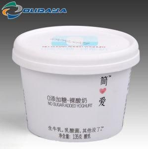 in Mould Labeling Cup Customized Ice Cream Packaging Yoghurt Iml Cup with Spoon