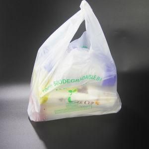 LDPE HDPE Transparent Custom Logo Printing Biodegradable T Shirt Plastic Bag