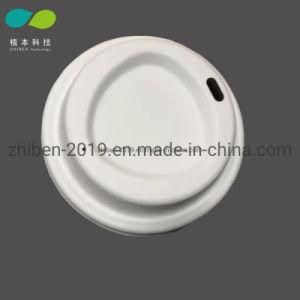 Top Sales 80mm Degardable Disposable Sugarcane Pulp Coffee Cup Lid, Paper Coffee Cup Cover