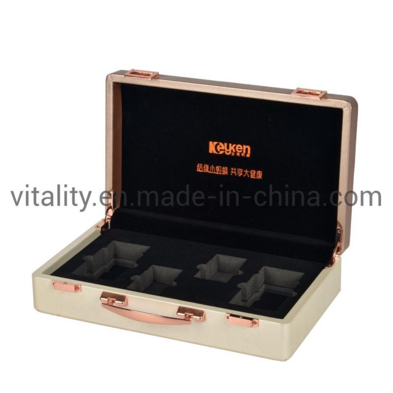 Cosmetic Box High-Grade PU Leather Cardboard Skin Care Box, Good Quality Custom Hand-Carry Box Storage Gold Box Gift Box