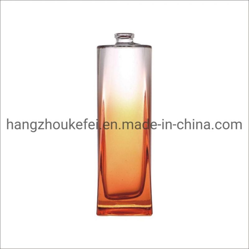 100ml Cuboid Perfume Bottle Gradually Changing Color Spray Glass Bottle Can Be Customized Color