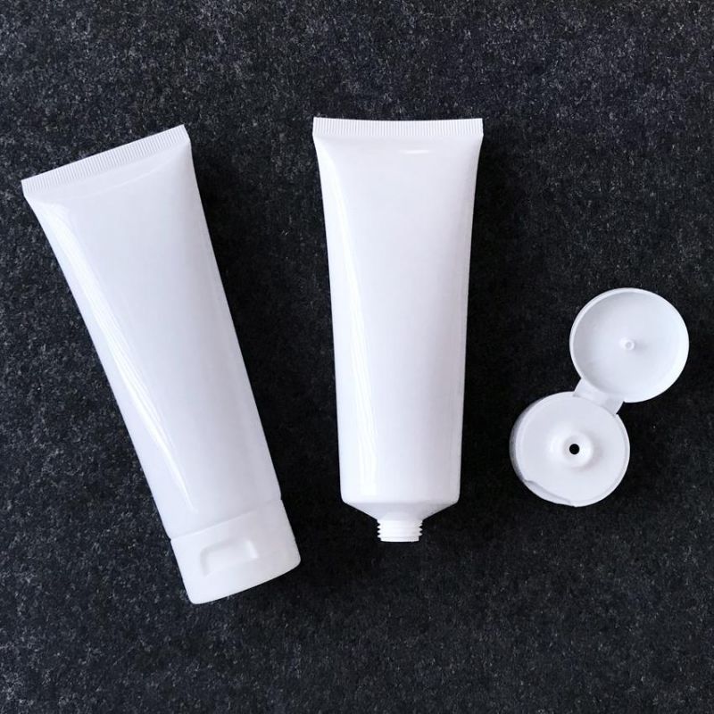 Factory Supply Plastic White Blue Cosmetic 0.5 Oz 15ml Lip Balm Tube Packaging Cosmetic Tube Packaging Cosmetic Tube Packaging