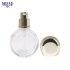 Skincare Packaging Round 30ml 40ml Recyclable Clear Glass Small Lotion Bottle with Silver Pump