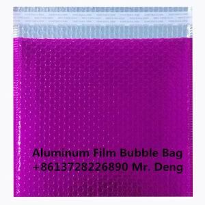 Wholesale Manufacturers16.5X16.5cm Hot Pink Gloss Metallic Bubble Bag