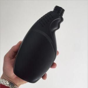 16oz Plastic HDPE Matt Black Flat Shape Trigger Spray Bottle for Cleaning