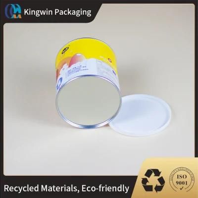 Cardboard Box Cardboard Paper Tube Airtight Circular Tube Eco Friendly Metal Lid Packaging
