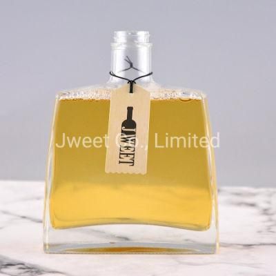 750ml Square Glass Bottle Gin Bottle