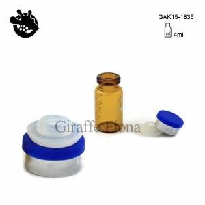 Al-Plastic Cap Amber Penicillin Glass Bottle Butyl Rubber