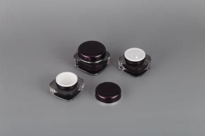 Natural Amber Glass Cream Jar Cosmetic Jars, PP Cosmetic Packaging Jar