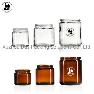 5ml 10ml 20ml 30ml 50ml 60ml 80ml 100ml Clear Cosmetic Glass Jar with Silver Lid 100ml Luxury Cosmetics Jar Glass Container