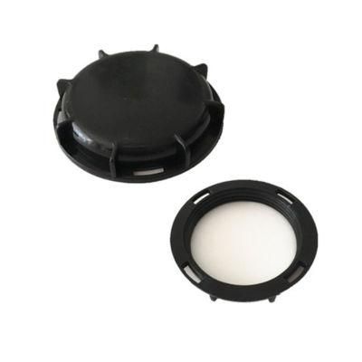 China Factory Black/White Cap S100X8 Thread Plastic 3 Inches 100mm for 1000L IBC Tank Valve Screw Cap Non Spill