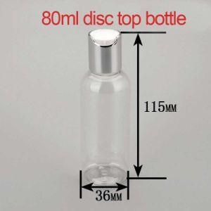80ml Shiny Silver Alu Personal Care Disc Top Cap Bottle