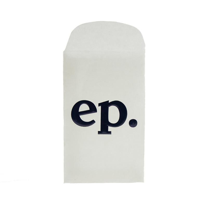 Custom Embossed Black Foil Stamp White Button Pouch for Clothing