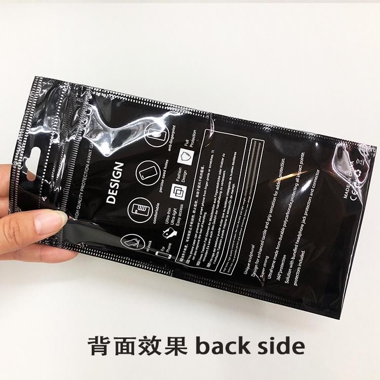 Black Packaging Bags Case Mobile Phone Cover Zipper Bags