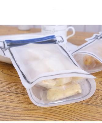 Cooking Bottle Special Shape Mason Jar Bag for Food Nuts Bean Transparent Stand up Ziplock Plastic Bag