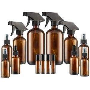 Luxury Cosmetics Packaging Glass Bottle Sets Empty Glass Cream Jar and Pump Spray Bottle Skin Care Set
