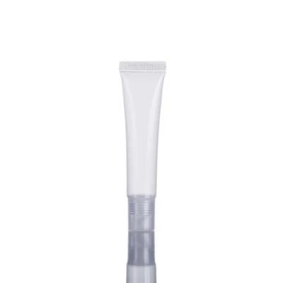 20g Empty Plastic Matte Black Slanted Tip Lip Gloss Tube with Screw Cap