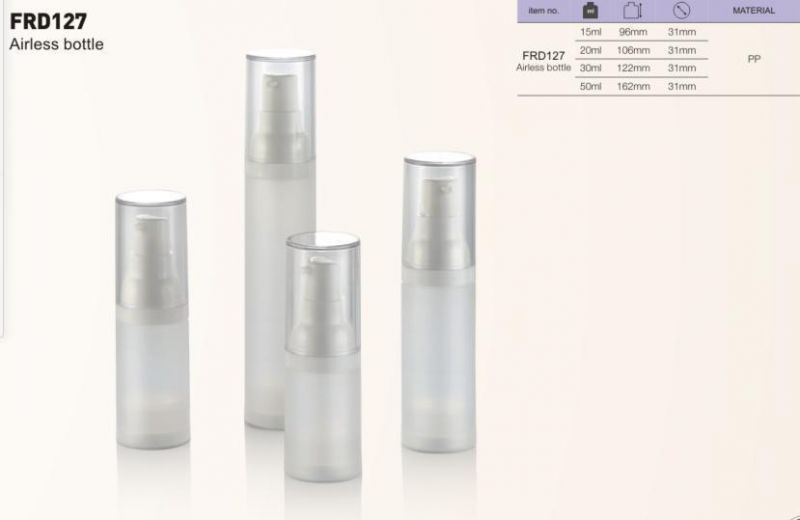 15ml 20ml 30ml 50ml Plastic Vacuum Cosmetic Packaging Airless Pump Bottles for Perfume