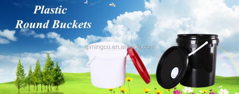 Industrial Grade Round Plastic Paint Bucket with Handle Cover