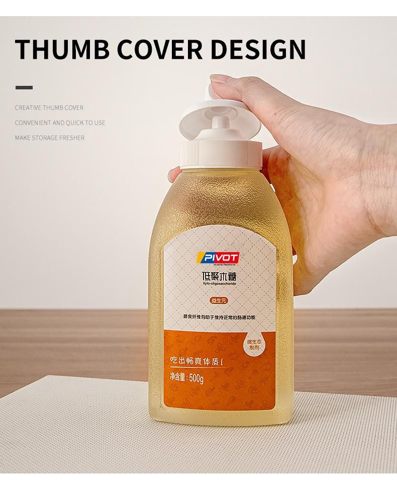 500g PP Material Plastic Honey Bottle for Honey Jam Packaging
