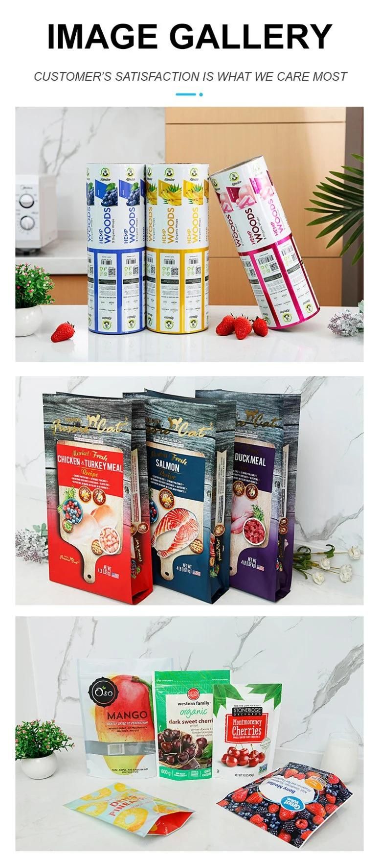 Custom Digital Printing Clear Window Cookies Sweet Snack Edible Plastic Zip Lock Smell Proof Packaging Mylar Stand up Bags