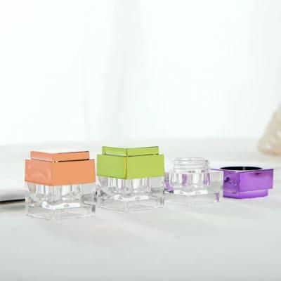 Empty Small Square Plastic Eyeshadow Case with Colorful Lid Customized Eyeshadow Palettet300