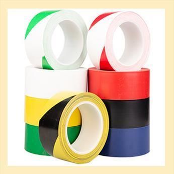 PVC Floor Marking Adhesive Tape Highlights Color Patterns for Floor Stair Walkway Area Marking