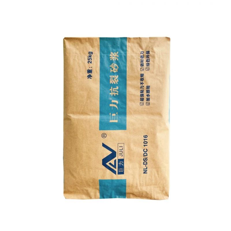 25kg 20kg 50kg Biodegradable Multiwall Kraft Paper Valve Bag Sack for Sand Clay Gypsum Plaster Mortar Powder