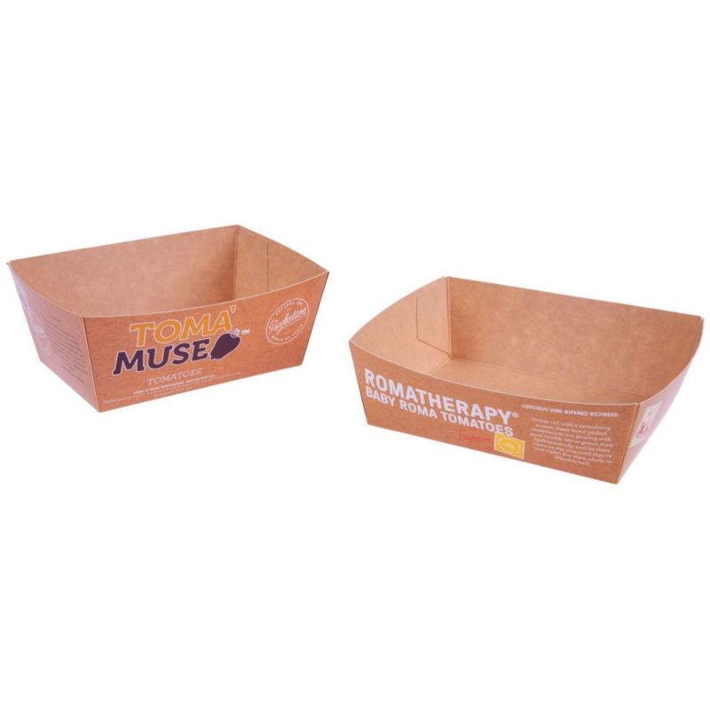 Custom Green Environmental Protection Food Packaging Tray Box Container