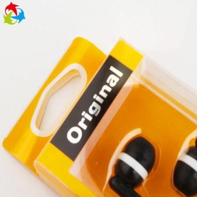 PVC Pet Earphone Plastic Blister Tray with Folding Box