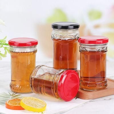 212ml Glass Jar Food Glass Jar Container for Packaging Honey Jelly with Metal Lid