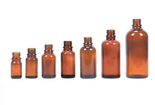 Brown Glass Bottles with Dropper and Cap for Cosmetics 30ml