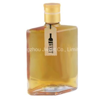 Factory Wholesale 100ml Square Shaped Screw Cap Whiskey Glass Bottle