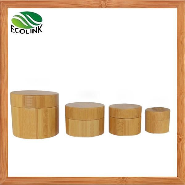 Cosmetic Container Bamboo Cream Jar for Travel Balms Oils Powders