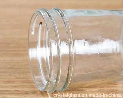 Round Food Storage Jar Caviar Sample Glass Bottle Cold Drink Glassware 100/280/500ml