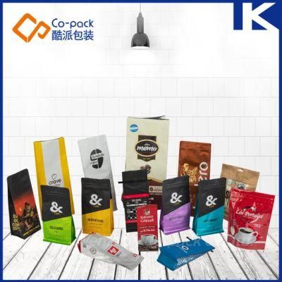 Wholesale 1 Kg Coffee Plastic Packing Printed Side Gusset Bags