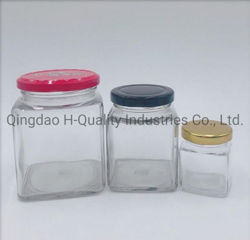 50ml-730ml Glass Bottle/Square Gass Bottle/Beancurd Bottle/Honey Bottle/Pickle Bottle