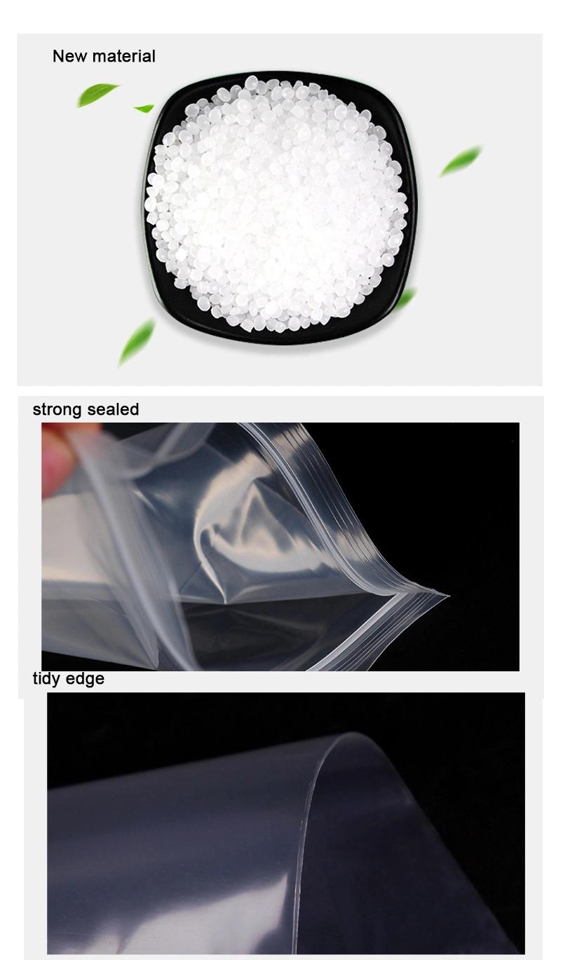 Ziplock Bag LDPE Biodegradable Food Grade Plastic Bag Clear Printed Kitchen Slide Zip Lock Zipper Self Sealing Bag