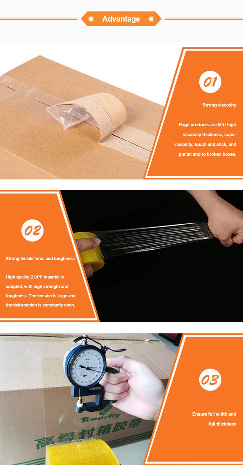 Wholesale Packing Tape Yellow Adhesive BOPP for Carton Sealing