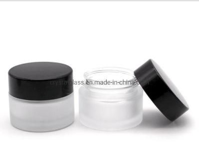 Frosted Glass Cream Bottle for Cosmetic Packaging Use Liquid Foundation 15ml 30ml with Lids