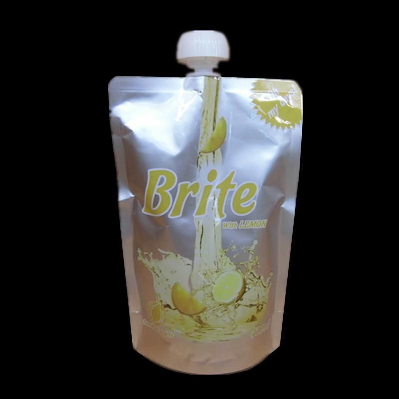 Food Grade Reusable Baby Food Pouch with Spout on Top for Runner / Organic Juice Packaging Bag