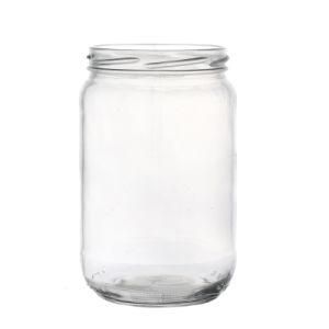 Various Capacity Hot Sale Flint Empty Round Storage Food Glass Jar for Kitchen